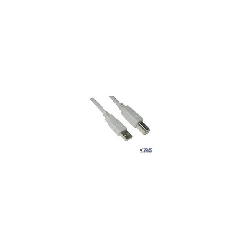NANOCABLE USB 2.0 IMPRESORA A M.B. M BEIGE 1mt