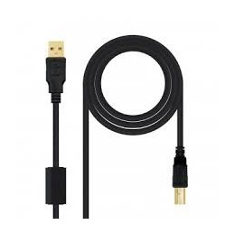CABLE USB 2.0 IMPRESORA TIPO AM BM 3M CON FERRITA