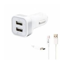 X-ONE CARGADOR COCHE USB 2.1 + CABLE MICRO USB