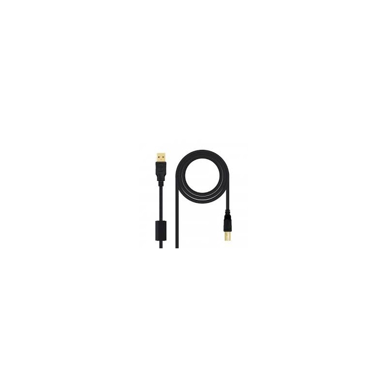 CABLE USB 2.0 IMPRESORA TIPO AM BM 3M CON FERRITA