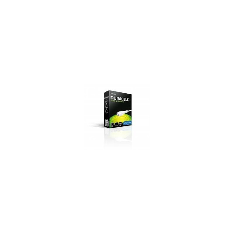 CABLE DURACELL USB MACHO A MICRO USB 1MT BLANCO