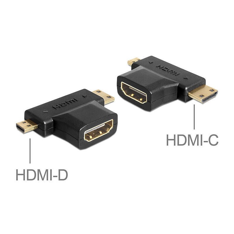 DELOCK ADAPT. HDMI HEMBRA A MINI HDMI + MICRO HDMI