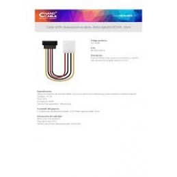 NANO CABLE SATA ALIM ACODADO 5.25 M SATA H