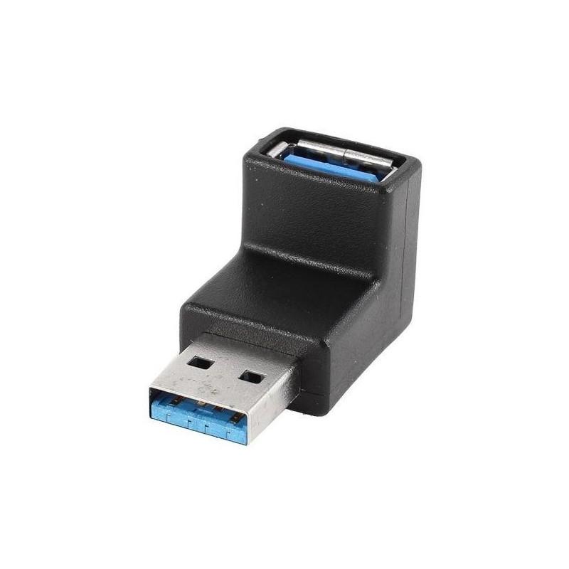 ADAPTADOR USB 3.0 MACHO-HEMBRA 90 GRADOS