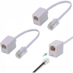 ADAPTADOR TEL/FAX 1mt RJ11-RJ45 BLANCO