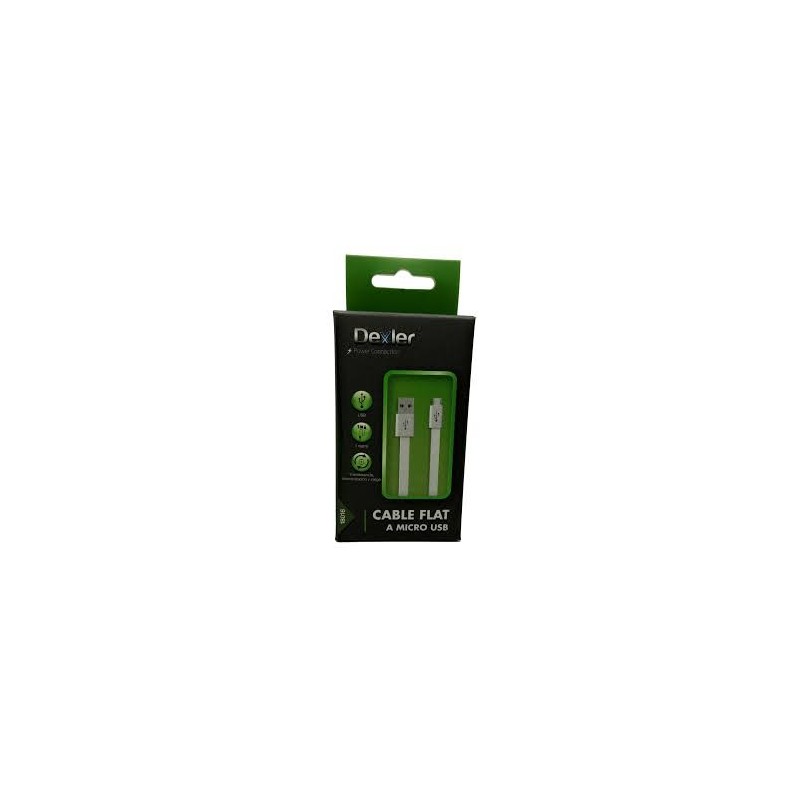 DEXLER CABLE FLAT USB A MICRO USB BLANCO