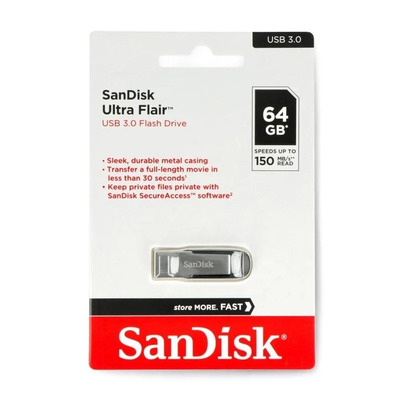 PENDRIVE 64GB SANDISK ULTRA FLAIR 3.0