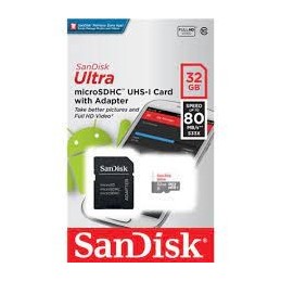 MICRO SDHC SANDISK 32GB CL 10 80MBS UHS INC +0.72€