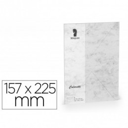 SOBRE ROSSLER COLOR MARMOL GRIS 157X225mm 5UDS