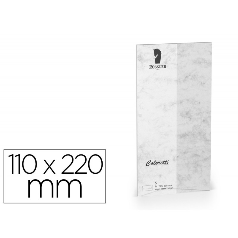 SOBRE ROSSLER DL AMERICANO MARMOL GRIS 110x220MM