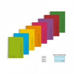 BLOC A4 80/H TAPA POLIP. 90GR MELA 3MM COLORES