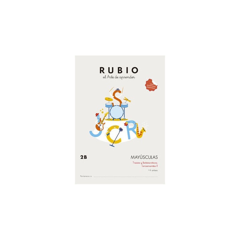 CUADERNO MAYUSCULAS 2A RUBIO +4AÑOS