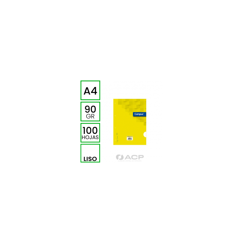 RECAMBIO A4 100H 90G 4 TAL LISO