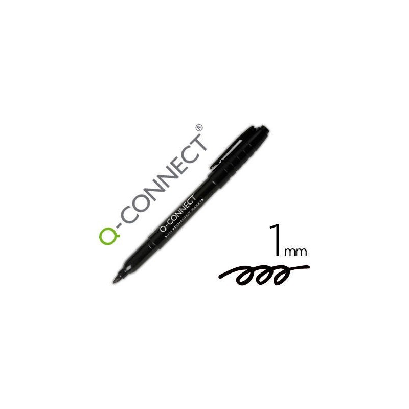 ROTULADOR Q-CONNECT PUNTA FIBRA NEGRO 1MM