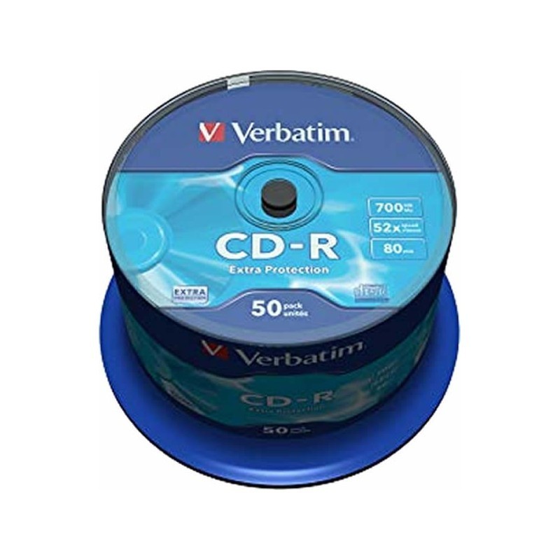 CD-R 52x 700MB VERBATIM EXTRA TARRINA 50UDS