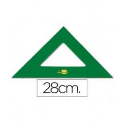 ESCUADRA LIDERPAPEL 28CM ACRILICO VERDE