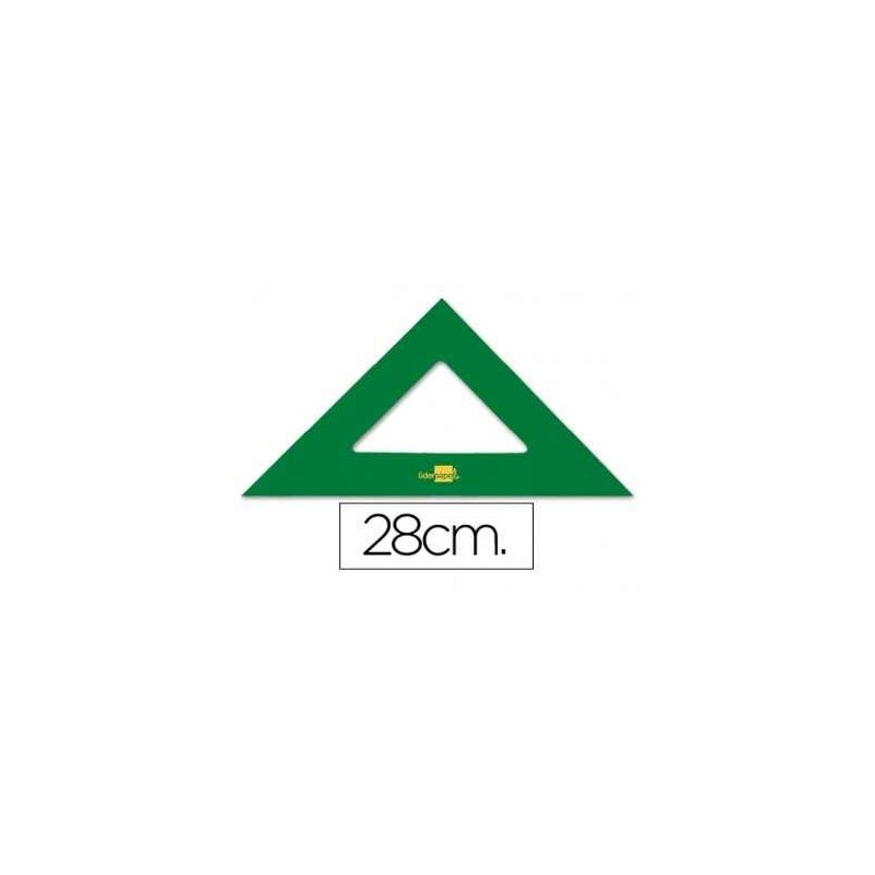 ESCUADRA LIDERPAPEL 28CM ACRILICO VERDE