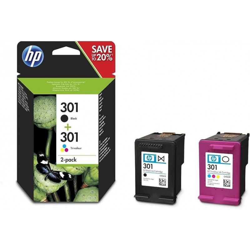 CARTUCHO HP 301 PACK 2 NEGRO / COLOR