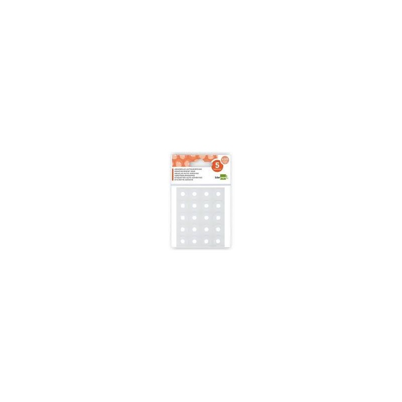 ARANDELAS AUTOADHESIVAS BLANCAS LIDERPAPEL 5 HOJAS