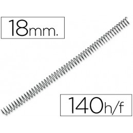 ESPIRAL METALICA 5.1 18MM NEGRO C/100 (140 HOJAS)