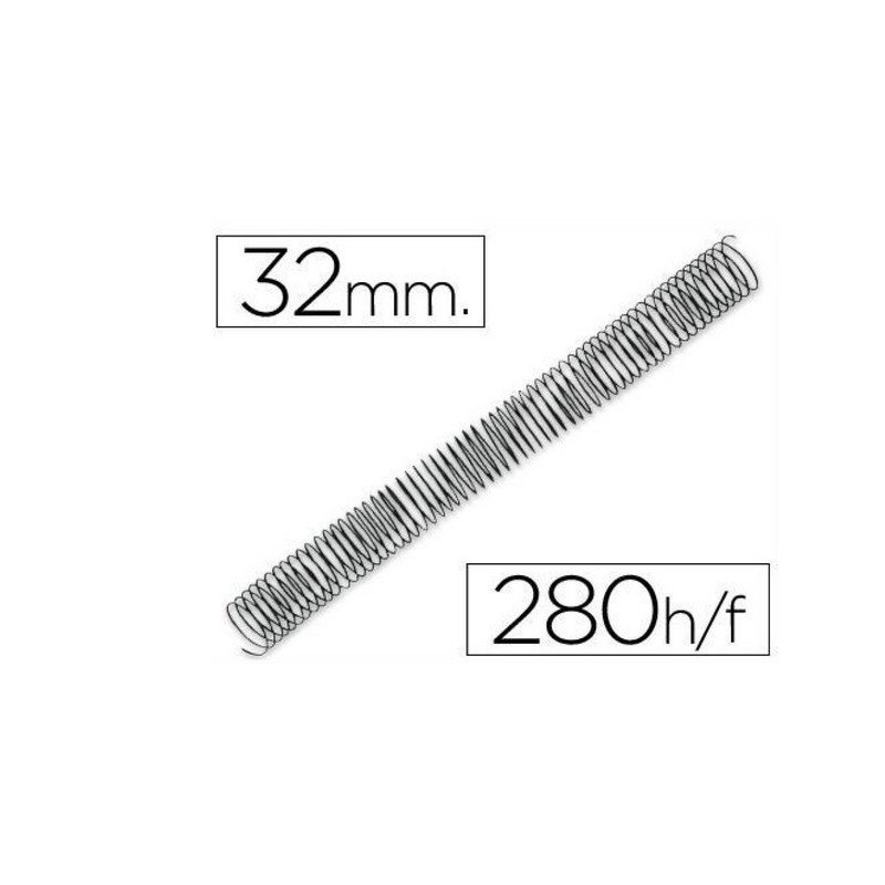 ESPIRAL METALICA 5.1 32MM NEGRO C/50