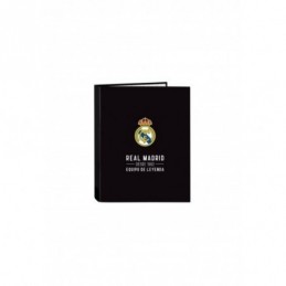 CARPETA FOLIO 4 ANILLAS MIXTAS REAL MADRID NEGRA