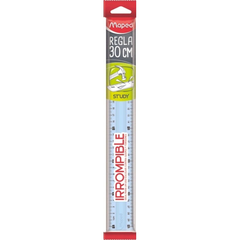 REGLA 30CM STUDY UNBREAKABLE FLOWPACK