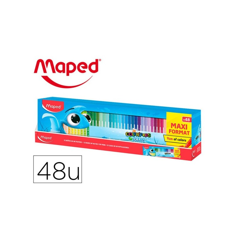 ROTULADORES COLORPEPS OCEAN x48 CAJA CARTON
