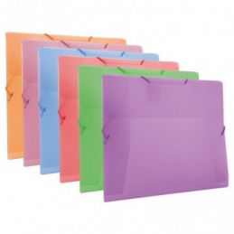 CARPETA GOMAS Y SOLAPAS A4 PP ROSA
