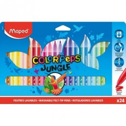 ROTULADORES JUNGLE 2.0 x24 ESTUCHE CARTON MAPED