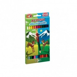 LAPIZ ALPINO 12 COLORES DOBLE PUNTA