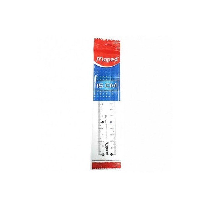 REGLA PLANA ESSENTIALS  15CM BOLSA MAPED
