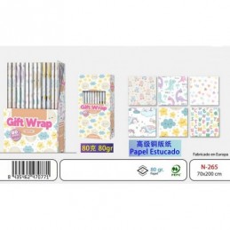 ROLLO PAPEL REGALO 70x200 BEBE INFANTIL
