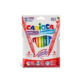 ROTULADOR DOBLE PUNTA BIRELLO 12 COL CARIOCA