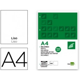 RECAMBIO LIDERPAPEL A4 100H 100G LISO SIN MARGEN