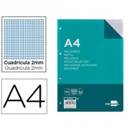RECAMBIO LIDERPAPEL A4 100H 100G/M2 2MM CON MARGEN