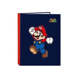 CARPETA FOLIO 4 ANILLAS MIXTAS SUPER MARIO