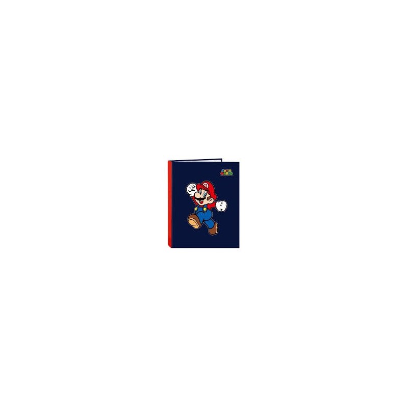 CARPETA FOLIO 4 ANILLAS MIXTAS SUPER MARIO