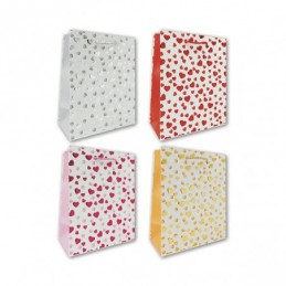 BOLSA PEQUEÑA CORAZONES COLORES 12x7x17