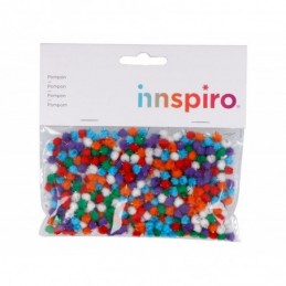 POMPONES POLIPROPILENO MIX BRILLANTES 5MM 500UDS
