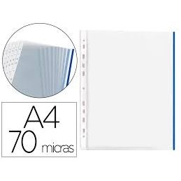 FUNDA MULTITALADRO FOLIO BOLSA 10U BORDE COLOR AZU