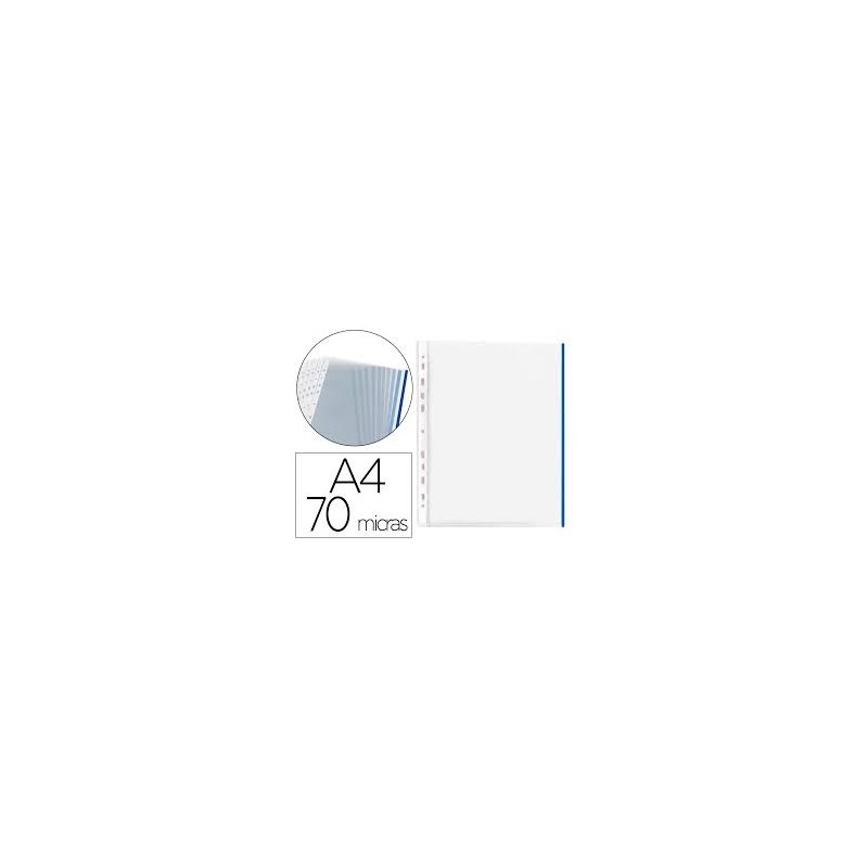 FUNDA MULTITALADRO FOLIO BOLSA 10U BORDE COLOR AZU