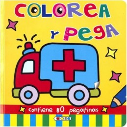 COLOREA Y PEGA AMARILLO DIBUJO GRANDE
