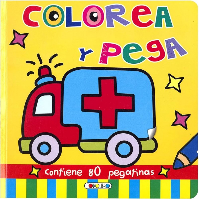 COLOREA Y PEGA AMARILLO DIBUJO GRANDE