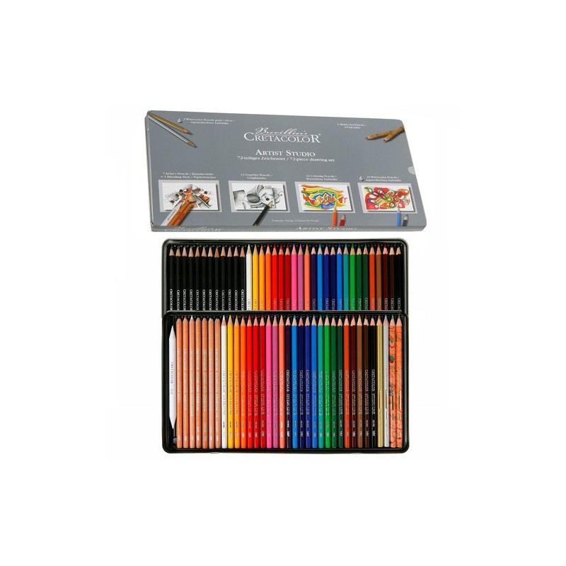 CAJA METALICA DRAWING SET 72 PIEZAS ARTI