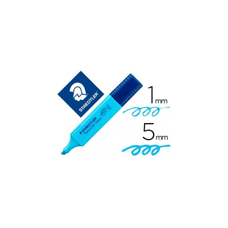 ROTULADOR FLUOR STAEDTLER AZUL