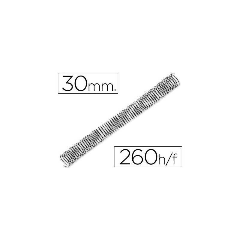 ESPIRAL METALICA 5.1 30MM NEGRO PASO C/50 (260H)