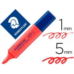 ROTULADOR FLUOR STAEDTLER ROJO
