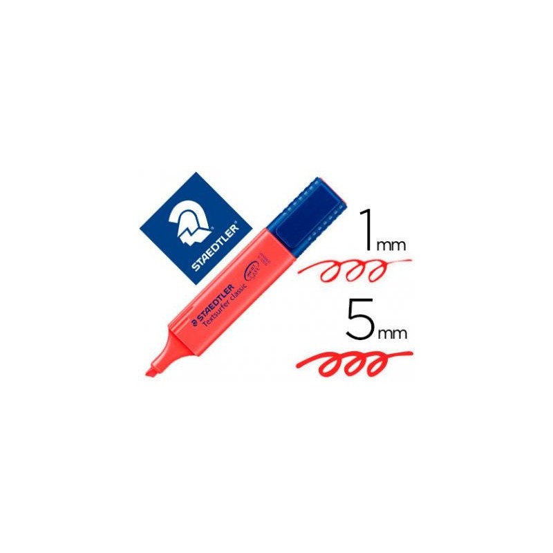 ROTULADOR FLUOR STAEDTLER ROJO