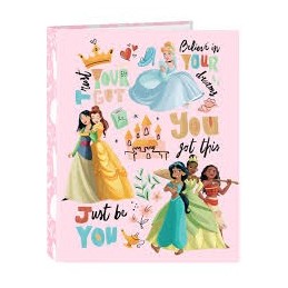 CARPETA FOLIO 4 ANILLAS MIXTAS PRINCESAS